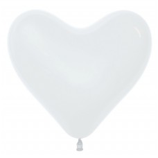 Сердце (6''/15 см) Белый, пастель