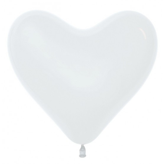Сердце (6''/15 см) Белый, пастель