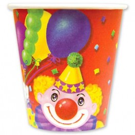 Стакан Клоун с шарами 190мл 6шт