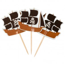 Палочки для канапе Пиратский корабль 20шт